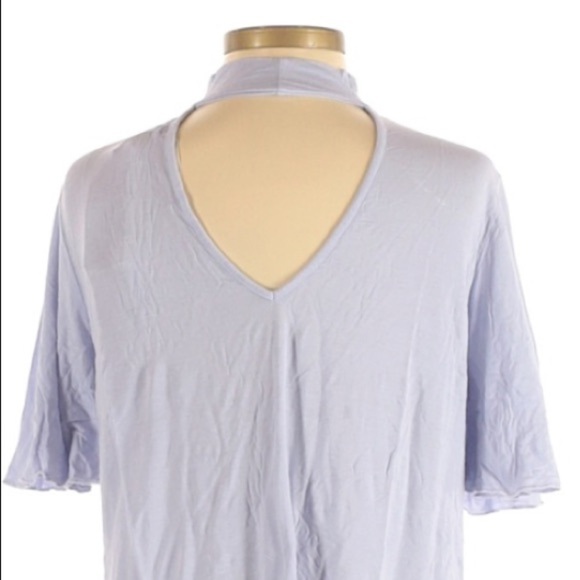 NEW Michael Stars | Tee Triangle Back Blue High Neck - Picture 4 of 4
